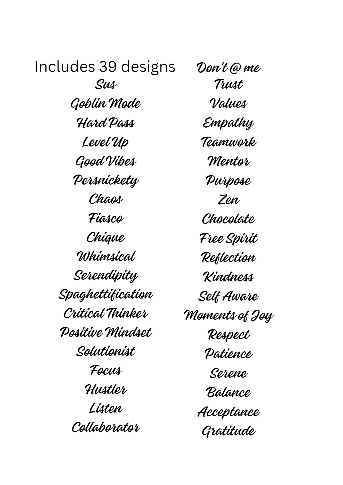 1 Word Witchery (Digital Download) Complete 39 design Collection Volume 1